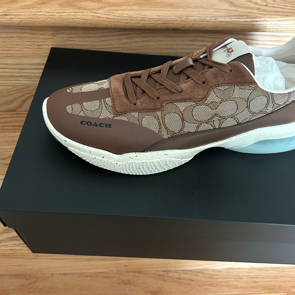 Coach Brown and Cream Athletic Sneakers - Picture 5 of 11